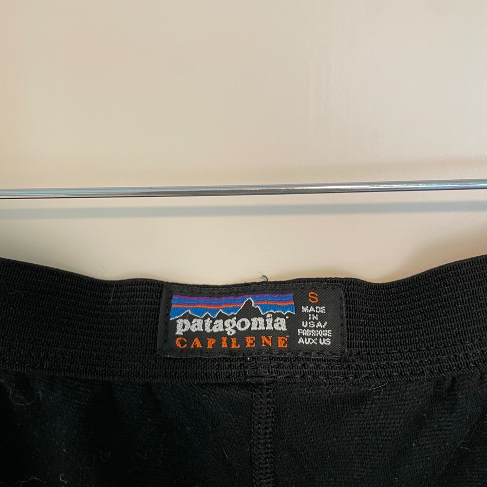 Patagonia Capilene Base Layer Legging Black Thermal Long Johns Size Small